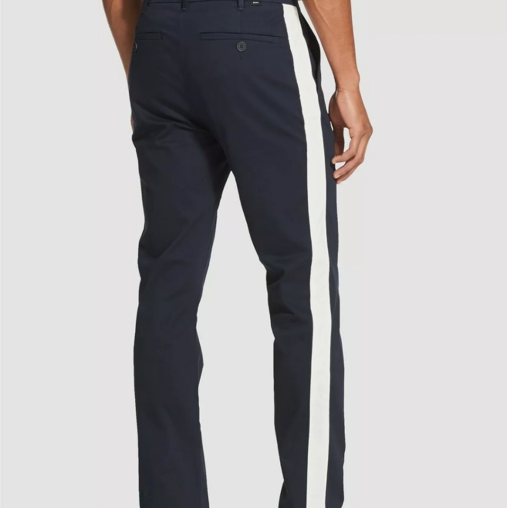 DKNY Chinos navy blue white stripe - Picture 1 of 16